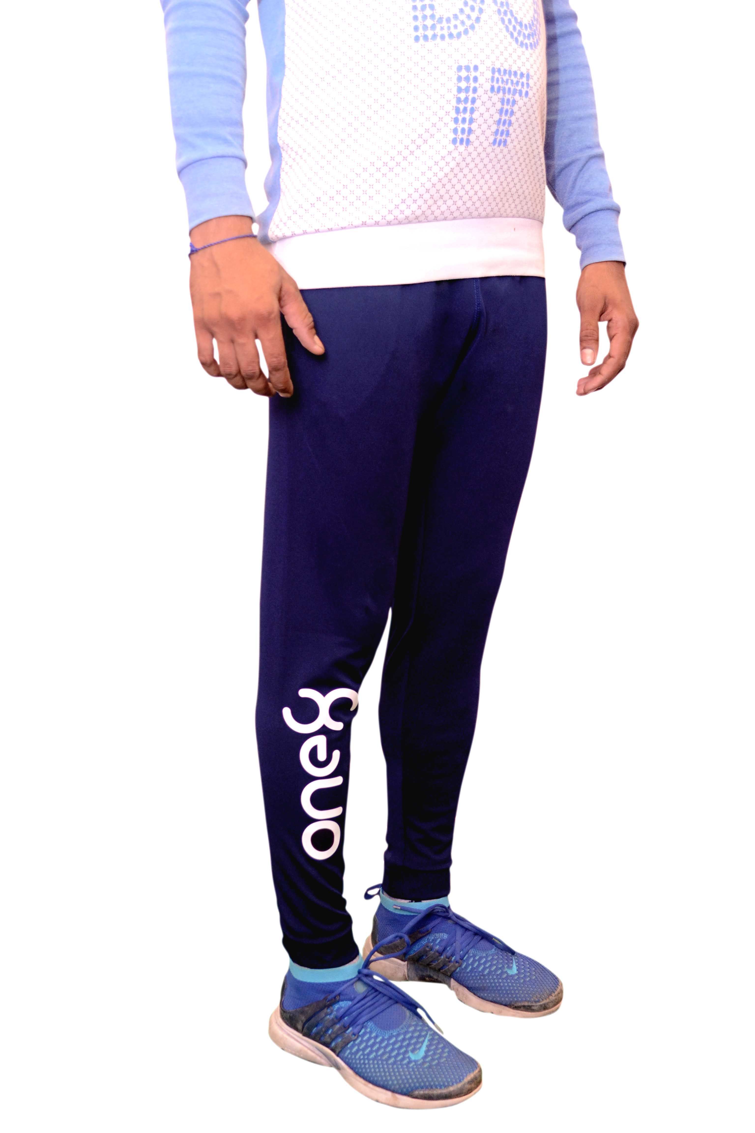puma navy polyester lycra trackpants