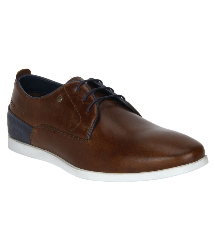 red tape tan shoes