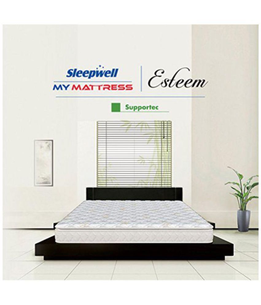 Sleepwell Mattress Esteem Supportec 75 X 72 X 6 Inches Memory Foam