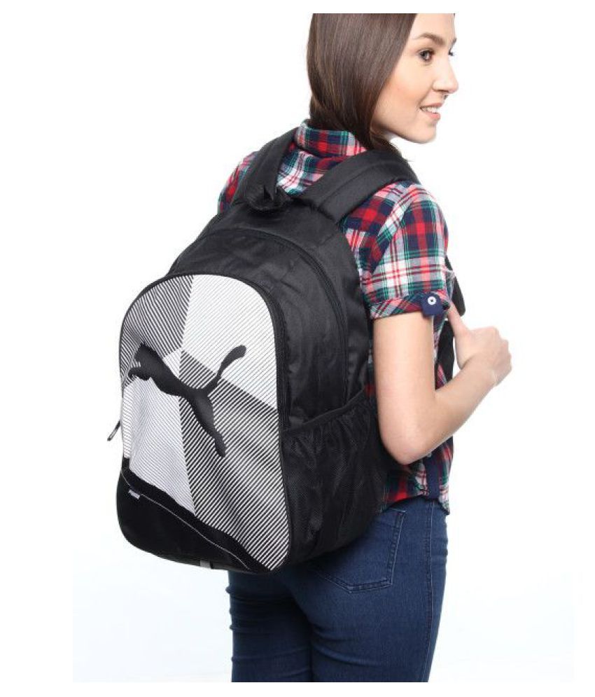 Puma Black White Echo Backpack - Buy Puma Black White Echo Backpack Online at Low Price - Snapdeal