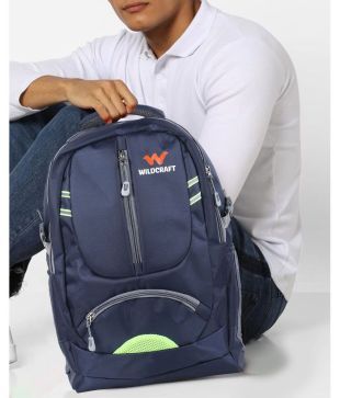 wildcraft blue graphic backpack