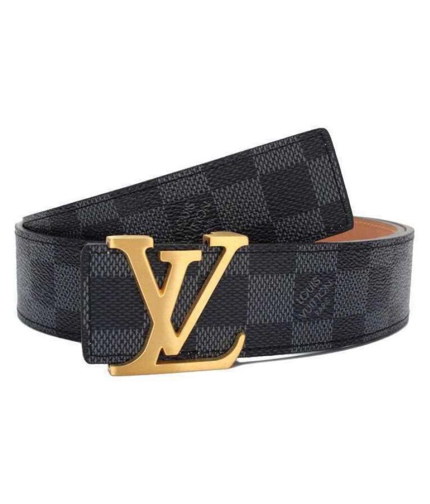 LV Belt Black Leather Party Belt - Pack of 1 - Buy LV Belt Black ...
