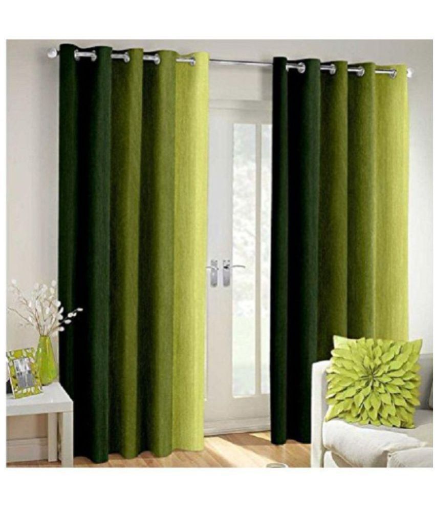     			Phyto Home Blackout Eyelet Window Curtain 5 ft Pack of 2 -Green