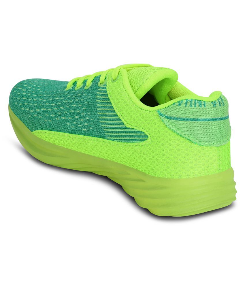 lime green track shoes