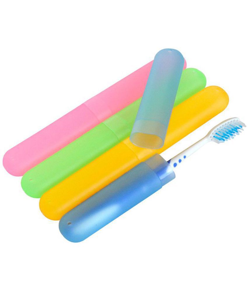     			AARTH Tooth Brush Holder Case box (4 Pcs) Plastic Toothbrush Holders & Containers (Bathroom Accessories)