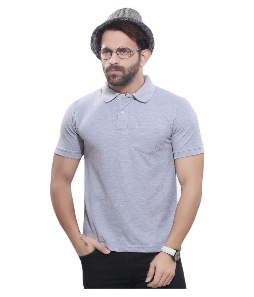     			Kundan Grey Half Sleeve T-Shirt Pack of 1