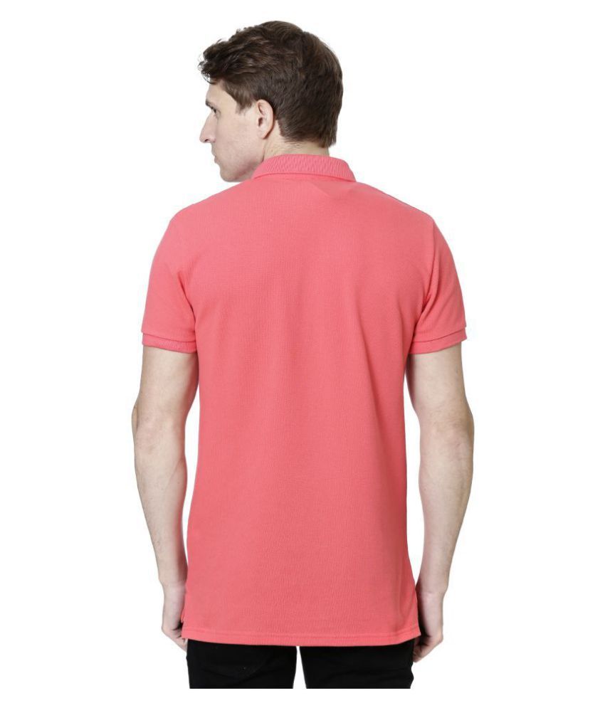 peach color tshirt for men