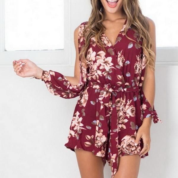 long sleeve short playsuit