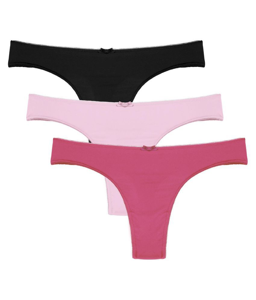 Ekouaer Womens Thong Panties Underwear Assorted 3 Pack 