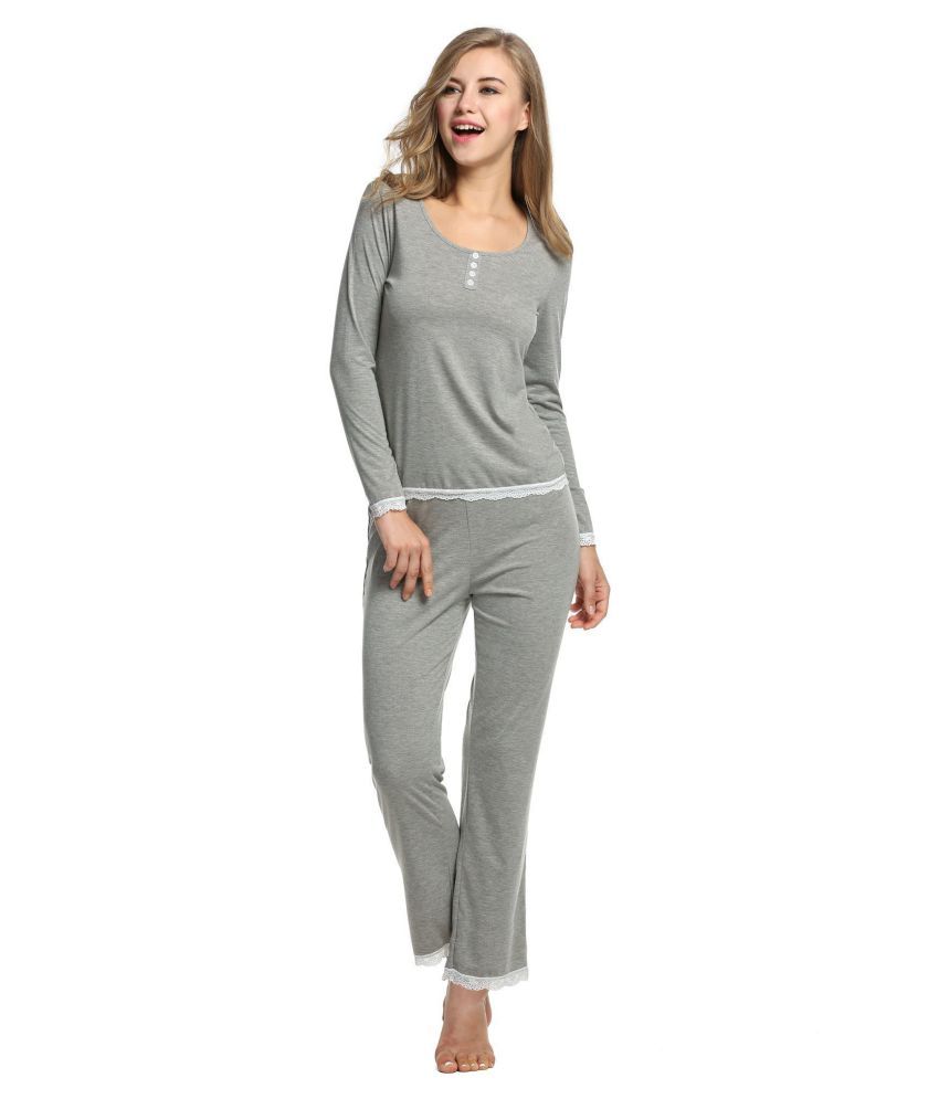 Buy Generic Cotton Pajamas - Black Online at Best Prices in India