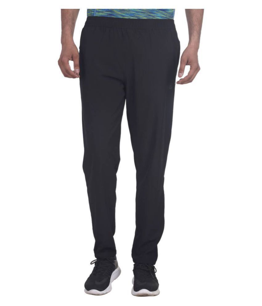 adidas black polyester lycra track pant