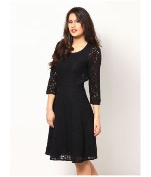 one piece dress black colour