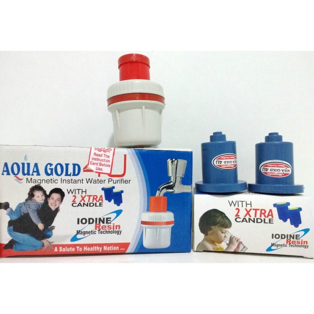 Buy Aqua Gold 4U Instant Water Purifier With 2Xtra Candle Iodine Resin