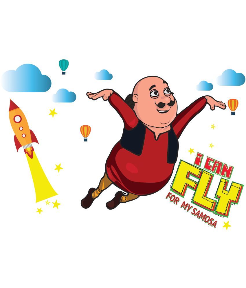 Asian Paints Wall Ons Motu Patlu XL I can fly Removable Cartoon Characters Sticker ( 52 x 74 cms ) - Buy Asian Paints Wall Ons Motu Patlu XL I can fly Asian Paints Wall Ons Motu Patlu XL I can fly Removable Cartoon Characters Sticker ( 52 x 74 cms ) - Buy Asian Paints Wall Ons Motu Patlu XL I can fly