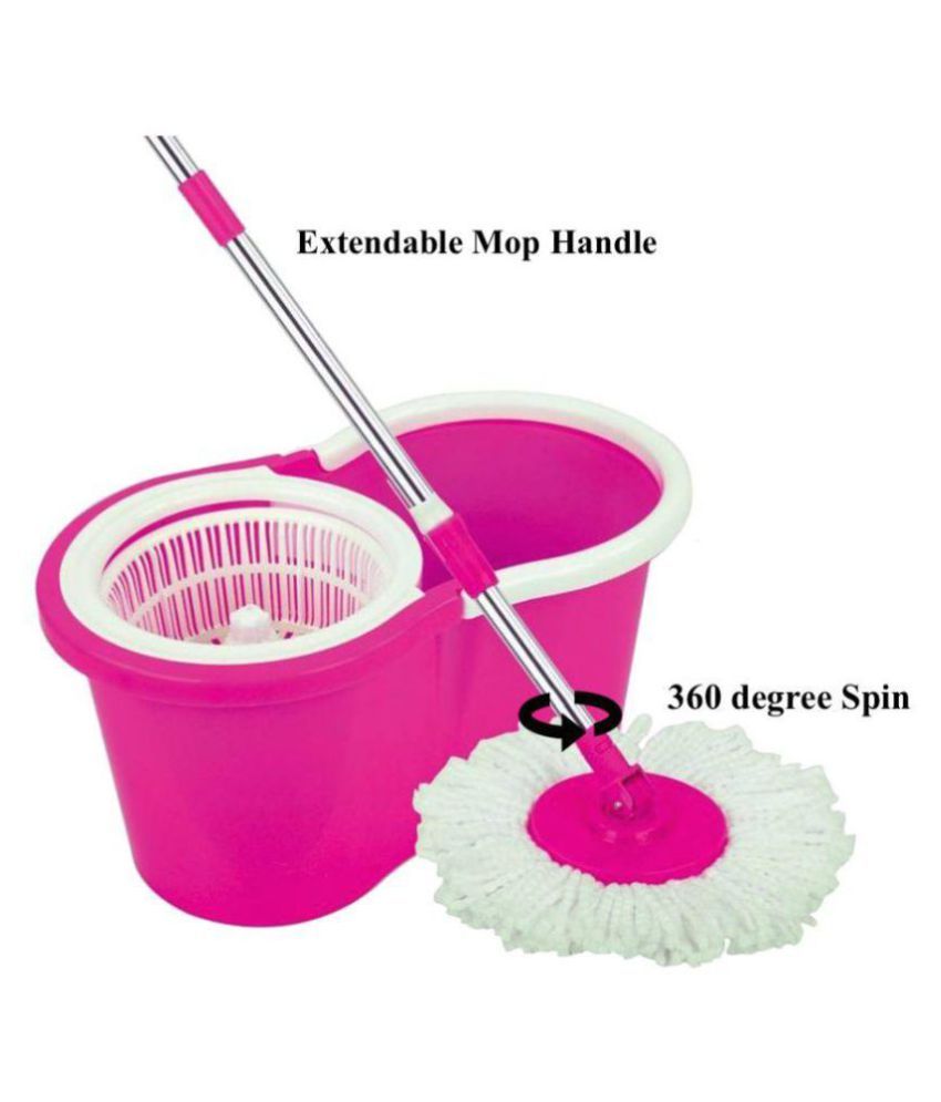 Ketsaal Double Bucket Mop With 7 Refills & 1 Mop Stick For Shining