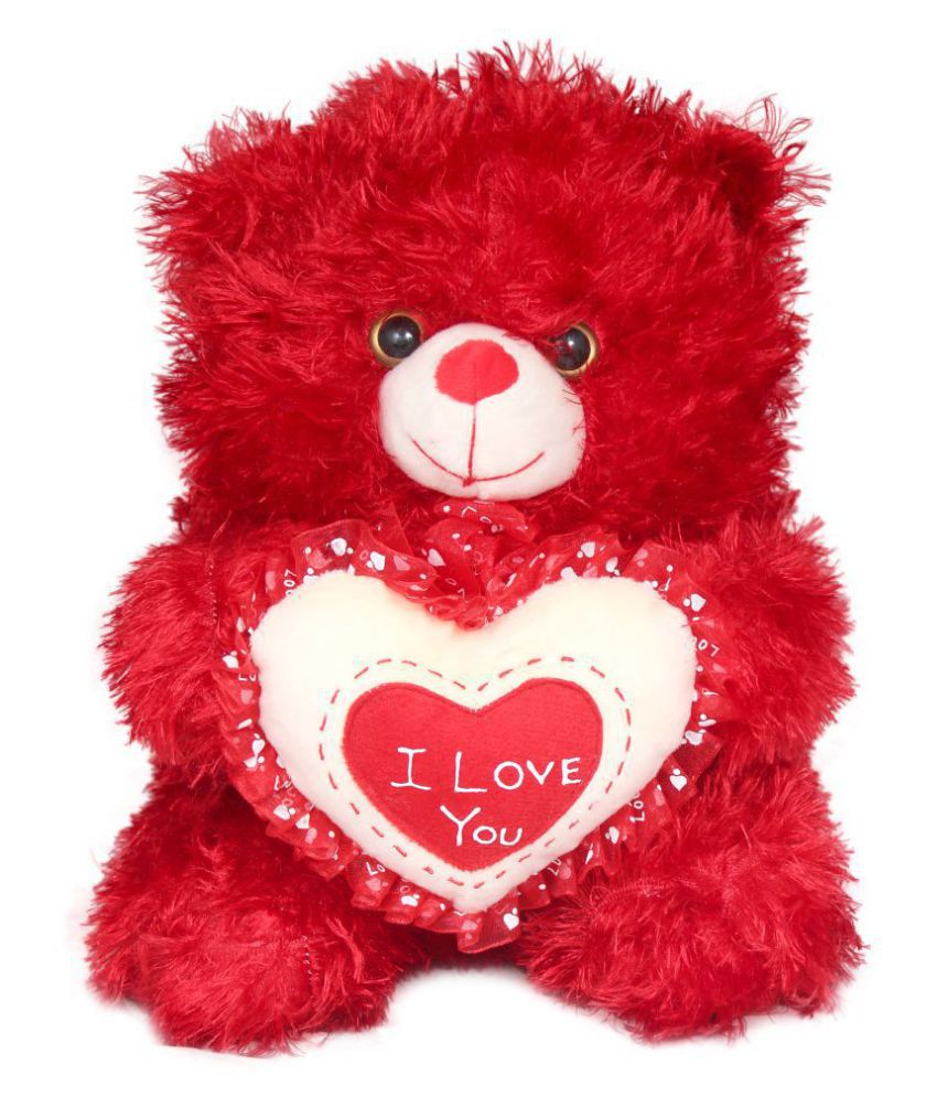     			Tickles Romantic Love Heart Teddy Soft Stuffed Plush Animal Toy For Girls Birthday Gifts Velentines day Anniversary (Color: Red Size: 30 cm)