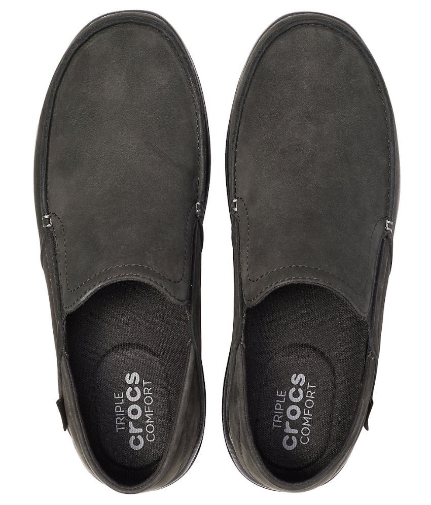 new look chunky croc loafer in black