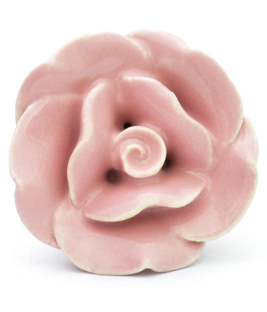 Buy Pack Of 6 Ceramic Pink Symbol Of Love Rose Decorative Antique