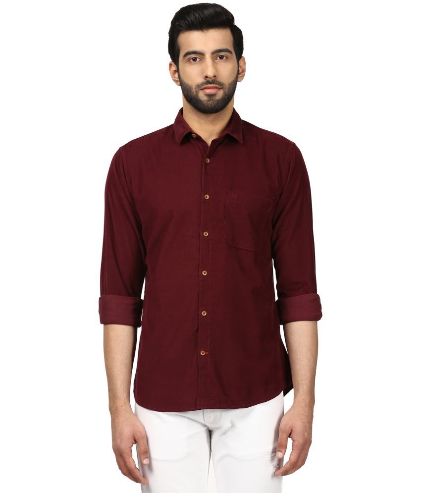 Maroon Colour Shirt Matching Jeans Ficts