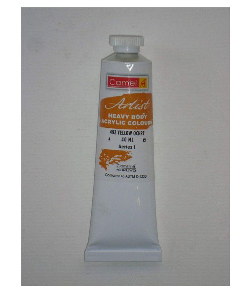 Camlin Artist Heavy Body Acrylic Colour Tubes 40ml Yellow Ochre 492