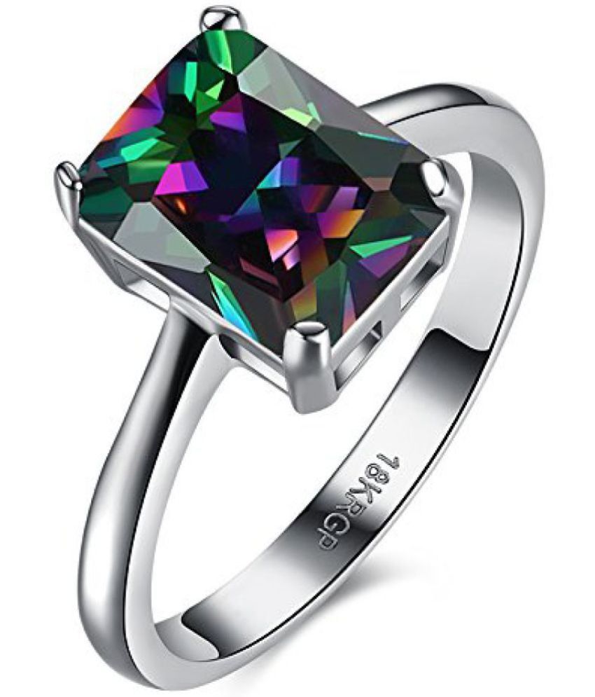 Yellow Chimes A5 Grade Crystal 'The Stone Topped' 18K Platinum Plated