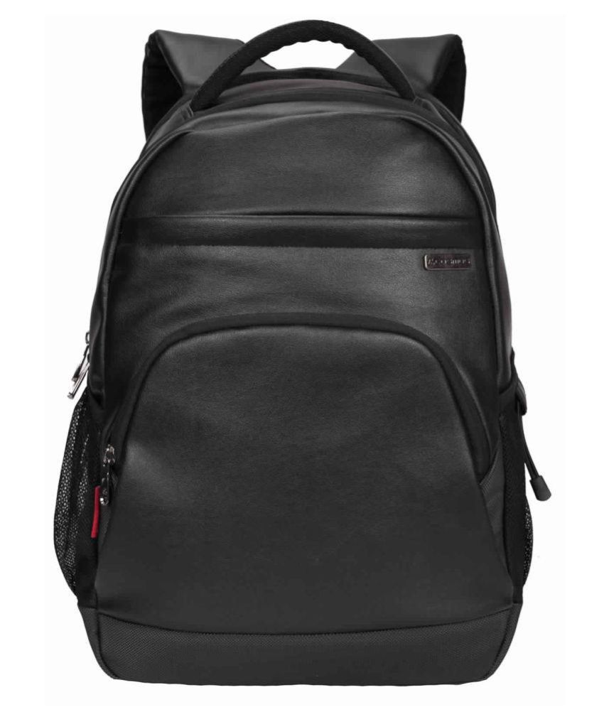     			Cosmus Icon Black Durable 35 Litre PU Leather Laptop Backpack