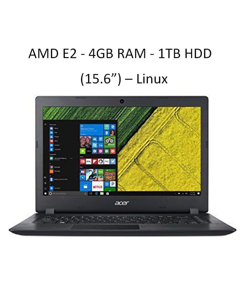 Acer A315-21-2109 NX.GNVSI.005 AMD E2-9000 7th Generation / 4GB / 1TB / Integrated AMD Radeon R2 Graphics / 15.6