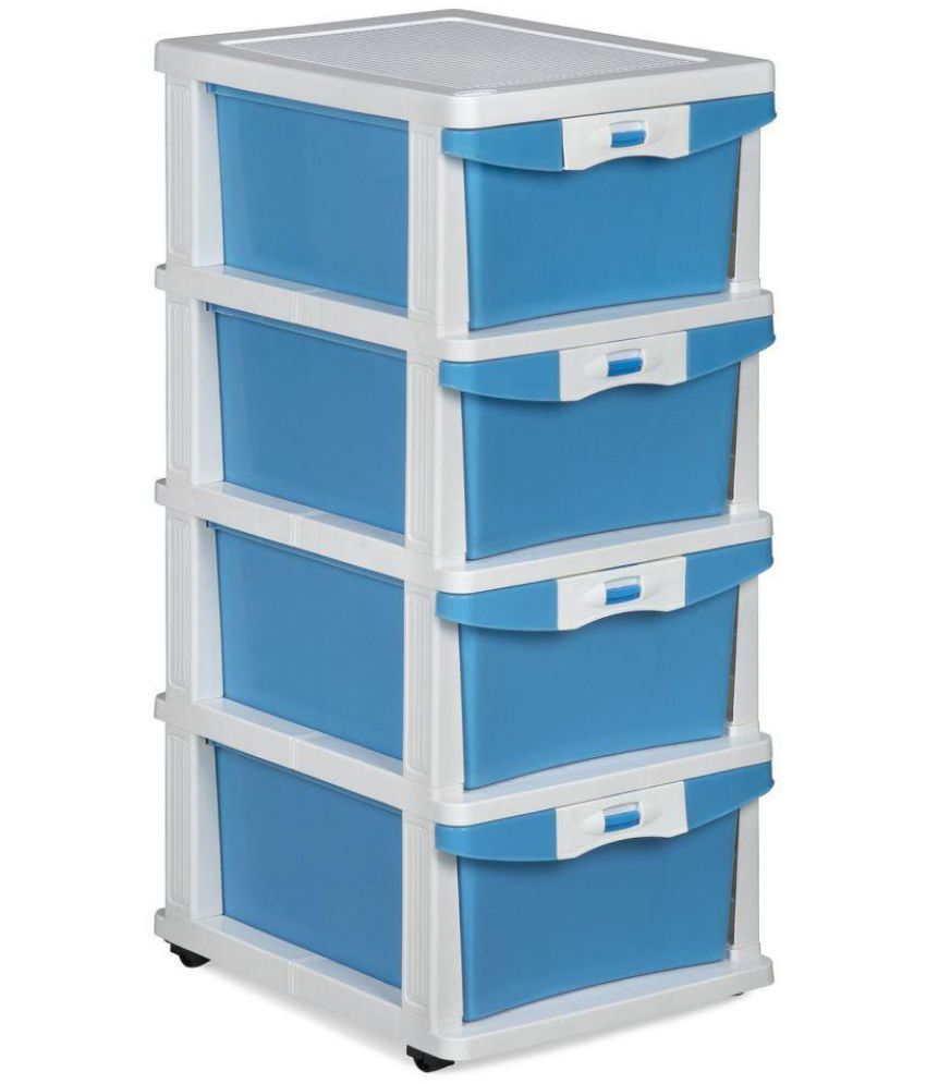 Nilkamal Series24 Chest of Organiser (Cream Transparent Blue) Buy