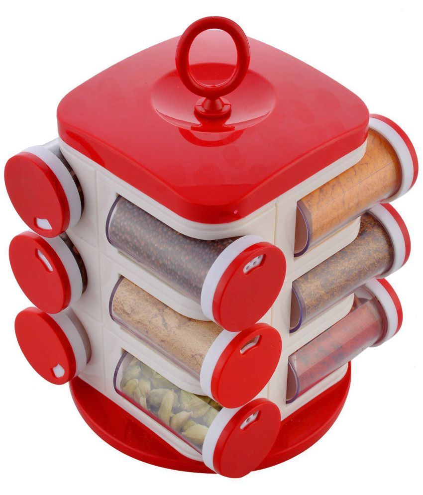 ganesh 12 jar revolving spice rack masala box