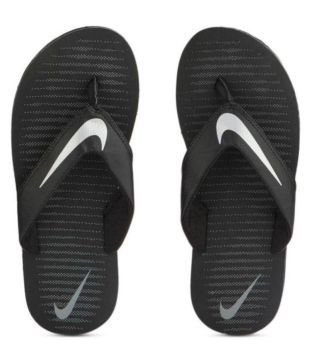 nike black daily slippers