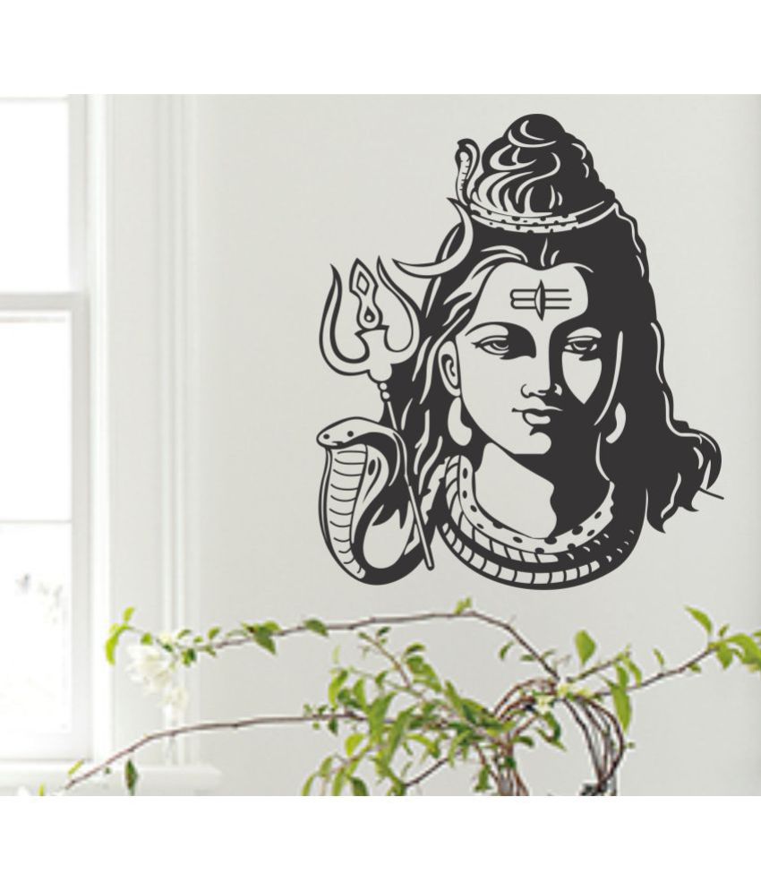     			wall dreams Lord Shiva ji Religious & Inspirational Sticker ( 60 x 70 cms )