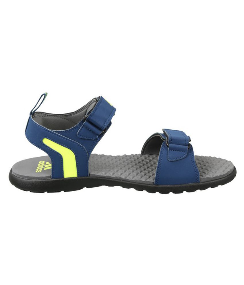 Adidas Mobe Blue Faux Leather Sandals 