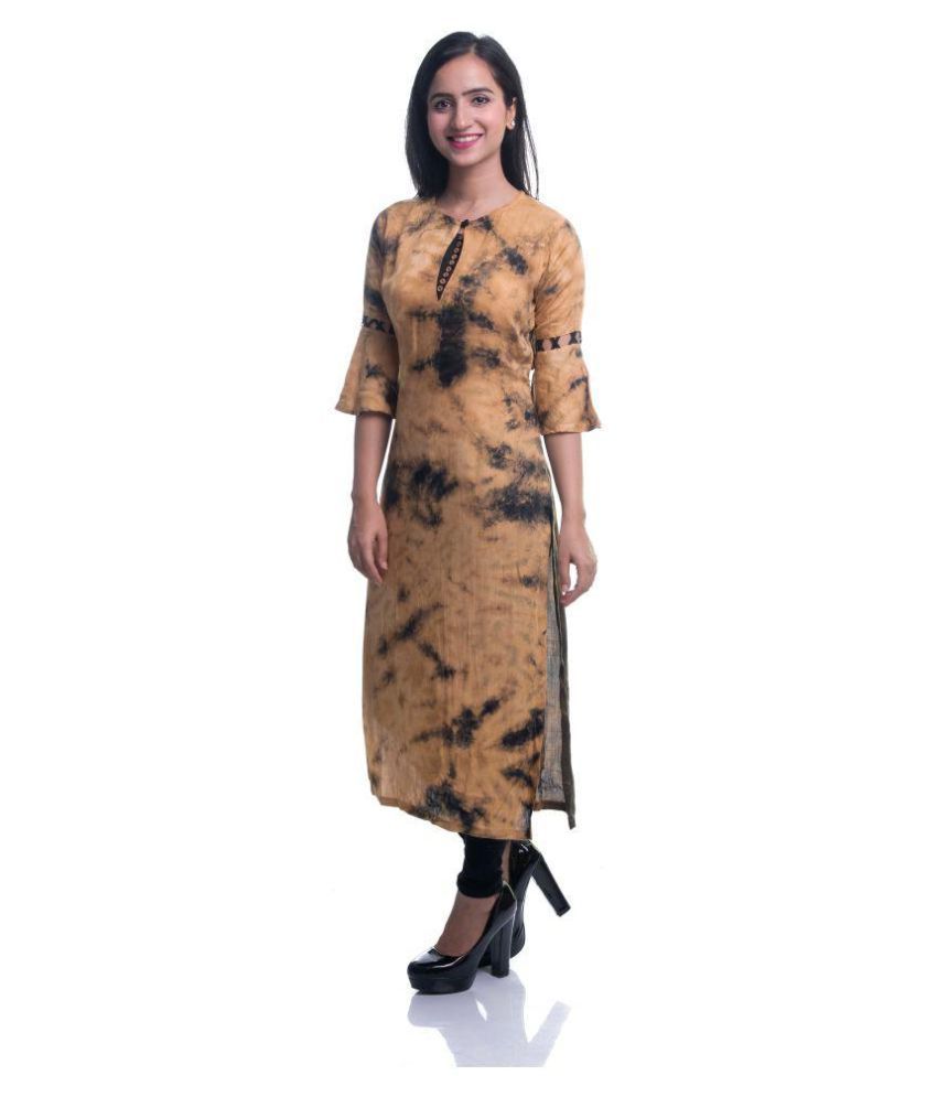 Poonam Enterprises Multicolor Rayon Straight Kurti Buy Poonam