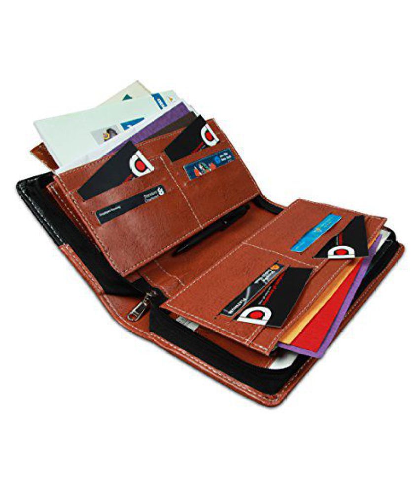 COI Expendable Leatherette Multiple Cheque Book Holder/Document Holder ...