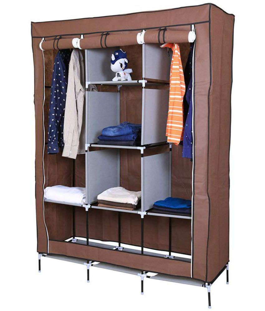 Non-Woven Fabric Collapsible Clothes Storage Foldable Wardrobe ...