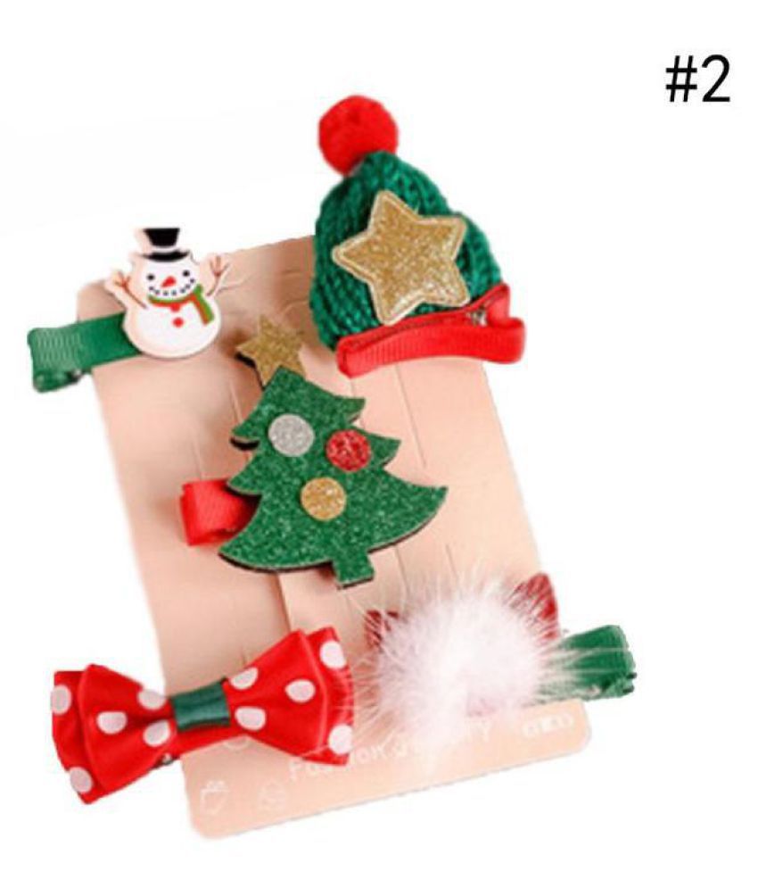 New Fashion Christmas Hair Clips for Girls Santa Claus Xmas Hairpins Gifts  for Kids Children Hair Accessories: Buy Online at Low Price in India -  Snapdeal