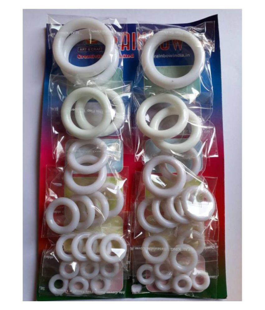 Plastic Ring For Silk Thread Jewelry Making: Buy Online at Best Price ...
