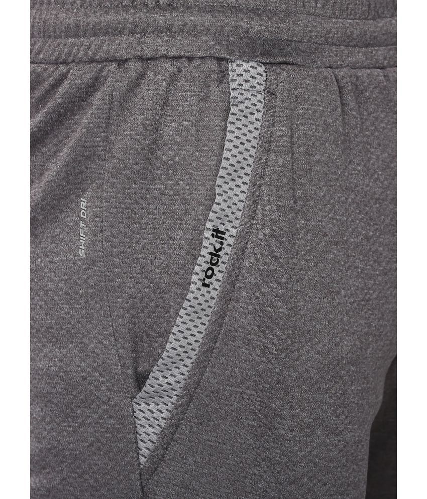 grey polyester track pants