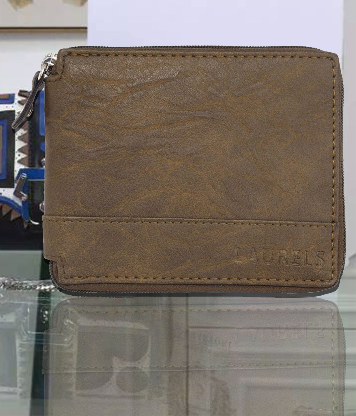     			Laurels Leather Brown Casual Regular Wallet