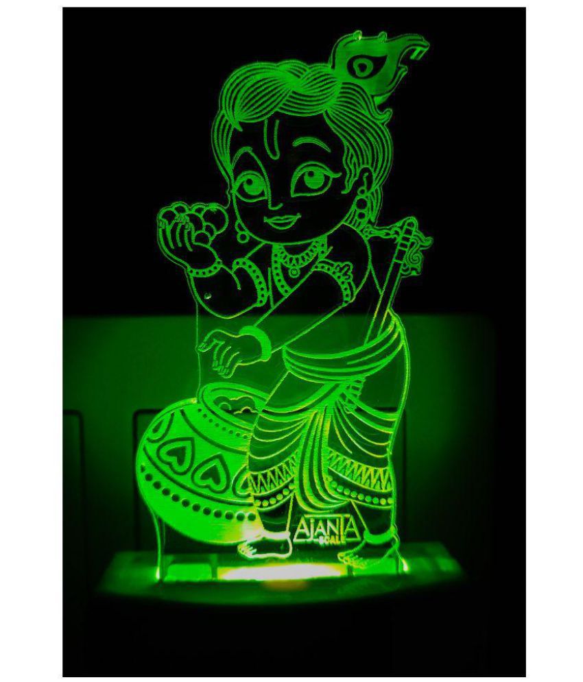 Ajanta Krishna Bhagwan ( PEN STAND FREE ) Code:2034 3D Night Lamp ...
