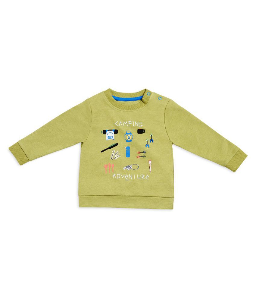     			FS MiniKlub Baby Boys Olive Green Sweatshirts