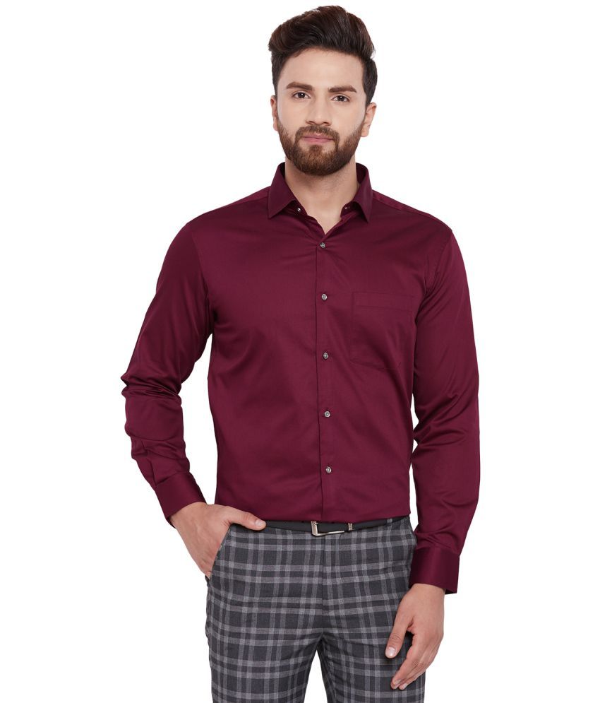 maroon color party wear shirt