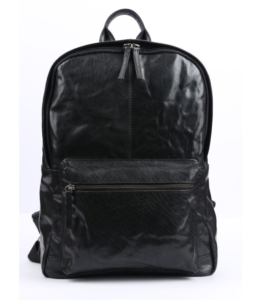 Koza Black Pure Leather Backpack - Buy Koza Black Pure Leather Backpack ...