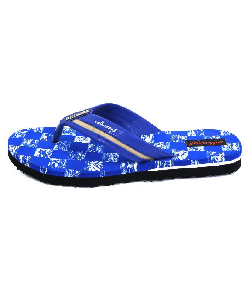 Walkaway Blue Slippers  Price in India Buy Walkaway Blue  