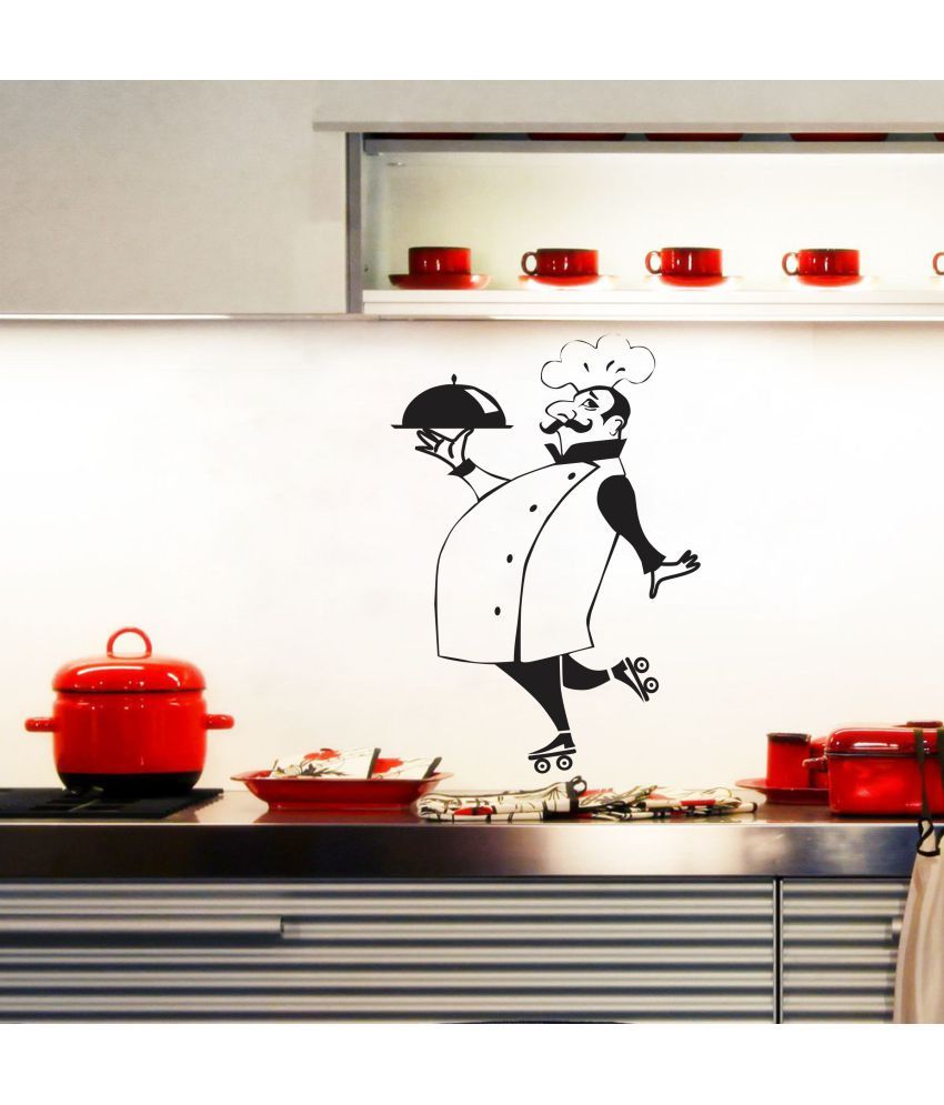 Creatick Studio kitchen fat chef Foods & Beverages Sticker ( 89 x 62 cms ) Buy Creatick Studio