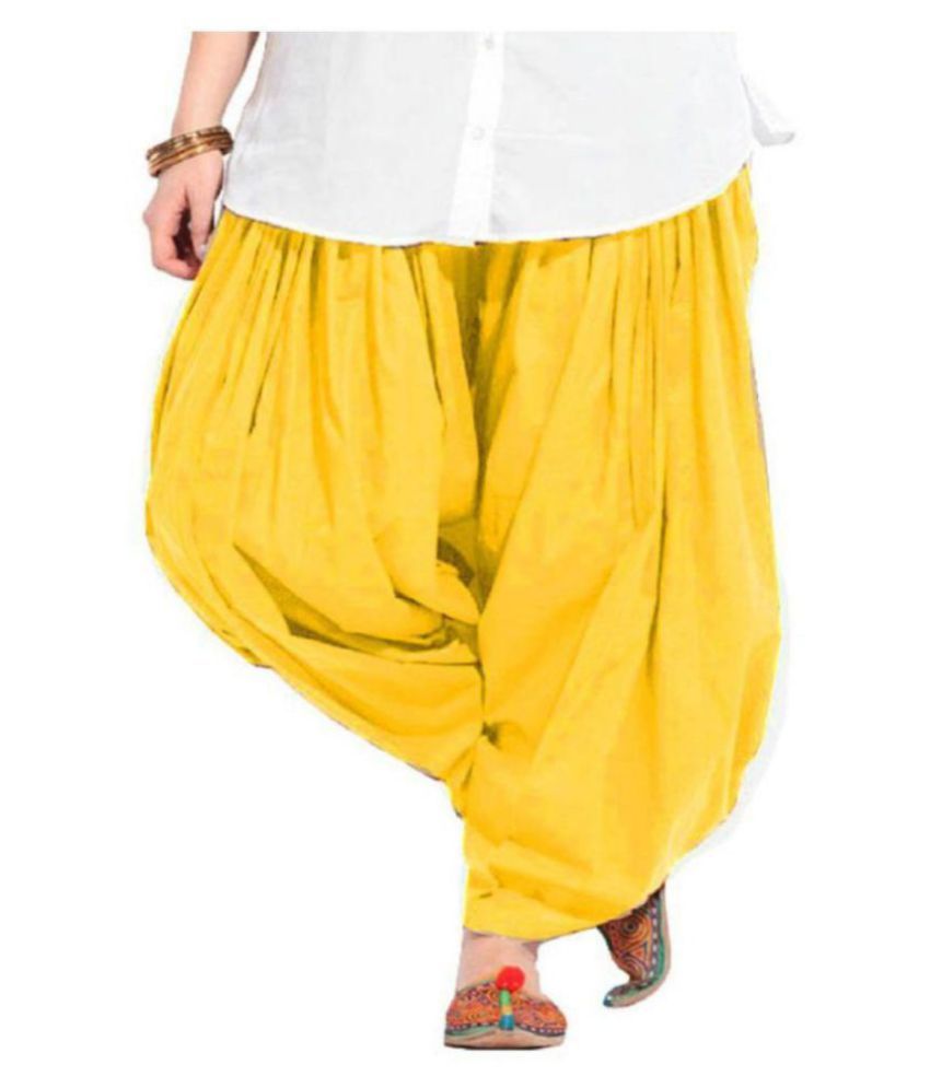 Fashion Guru Trading Co. Cotton Pack of 4 Semi Patiala Salwar Price in