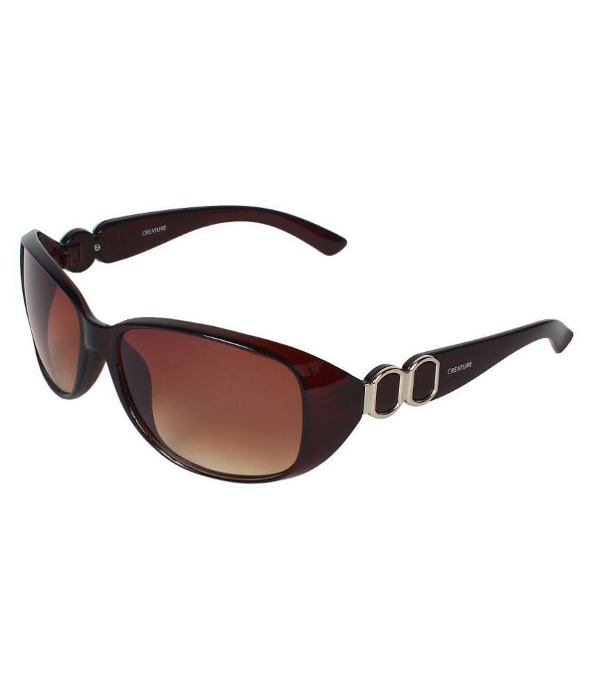 Creature - Brown Oversized Sunglasses ( Pack of 1 )