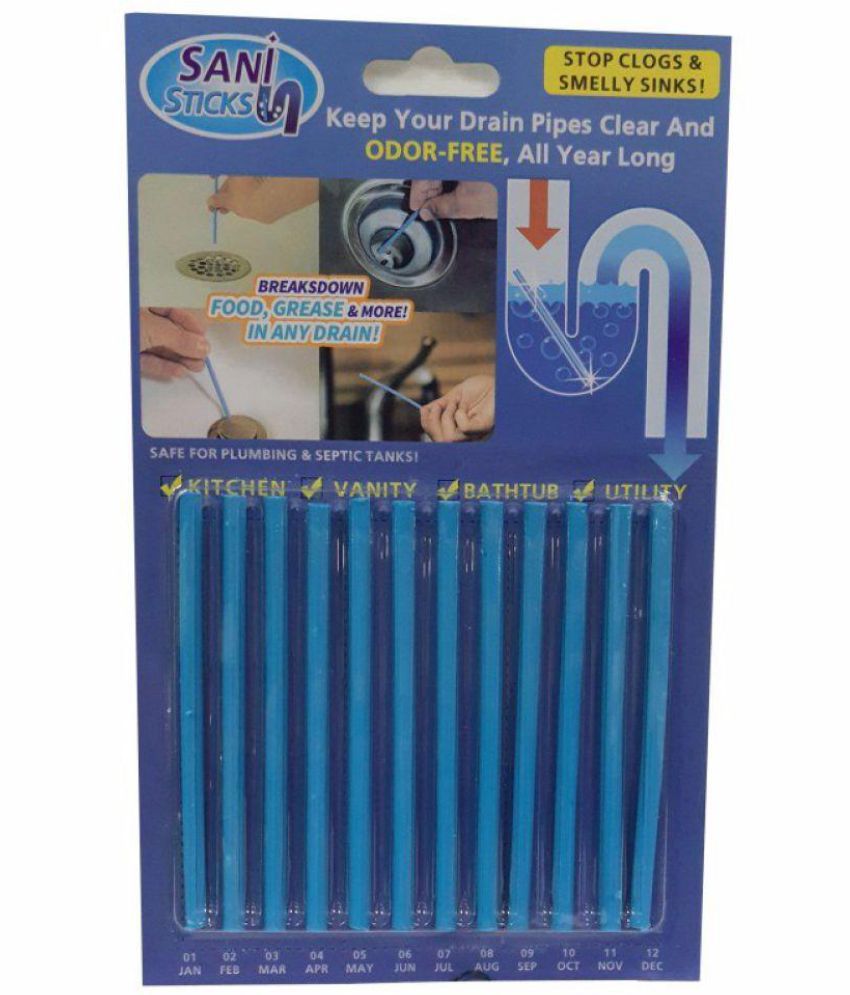     			Devavrat 12Pcs/set Sani Sticks deodorant The kitchen toilet Blue NA Drain Cleaner
