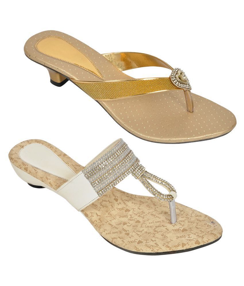 multi colored kitten heels