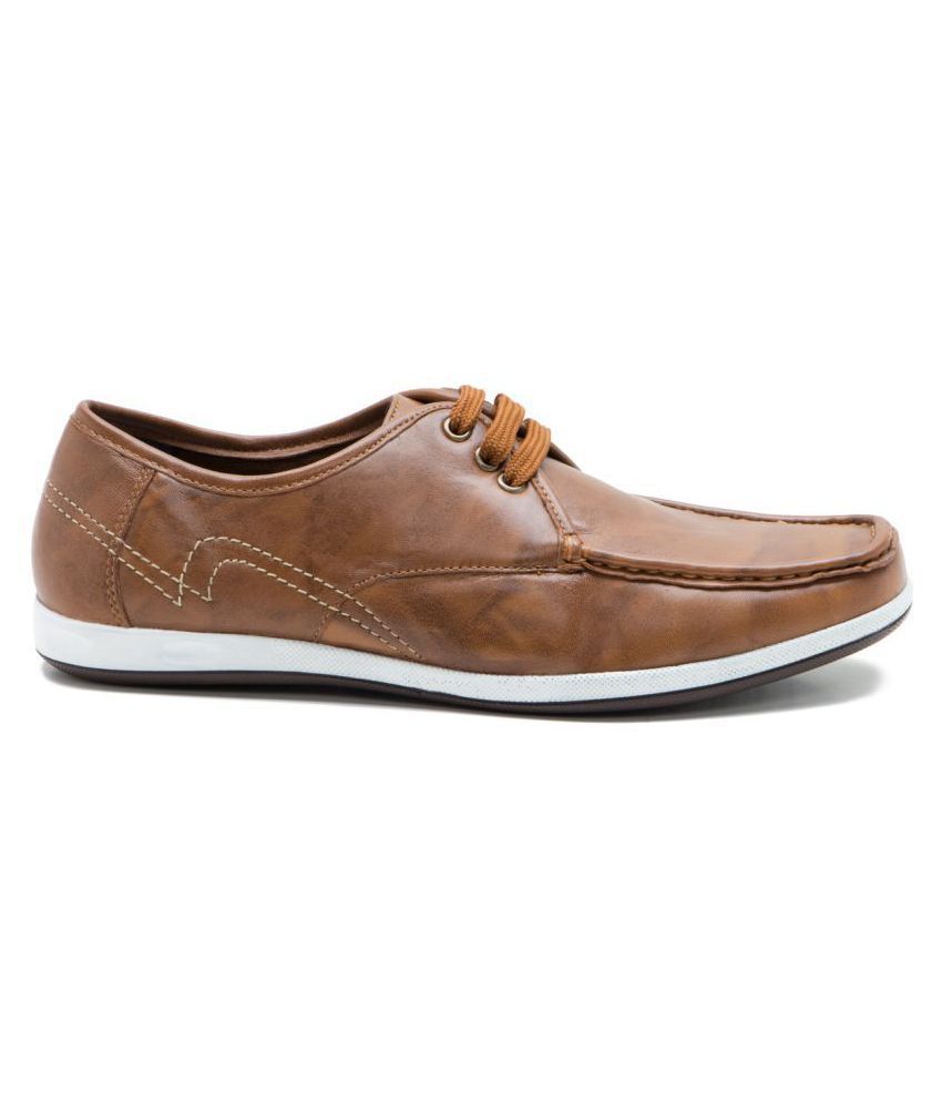 franco leone tan derby shoes